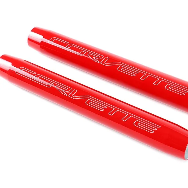 American Brother Designs Hood Shock Covers, Corvette Font Logo, Color Options2014-2019 C7 Corvette Stingray, Z06 - Image 3