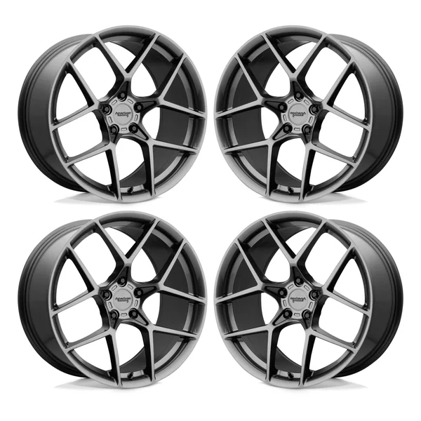 American Racing Crossfire Wheel Set, Graphite, 18x8.5/19x102005-2019 Corvette Base, Stingray & Z51