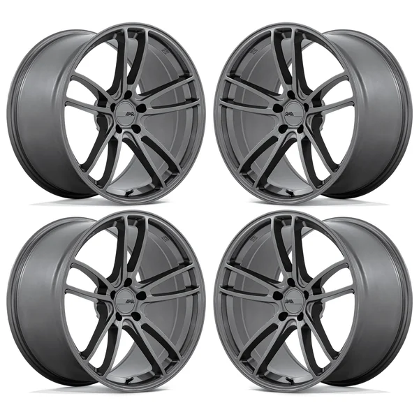 American Racing Mach Five Wheel Set, Graphite, 19x9 +30/19x10 +402015-2026 Ford Mustang
