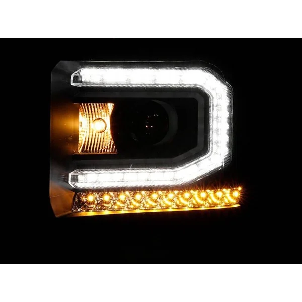 ANZO Plank Style Projector Headlights, Black Housing, Clear Lens w/Sequential Amber Signals2016-2018 GMC Sierra 1500 - Image 6