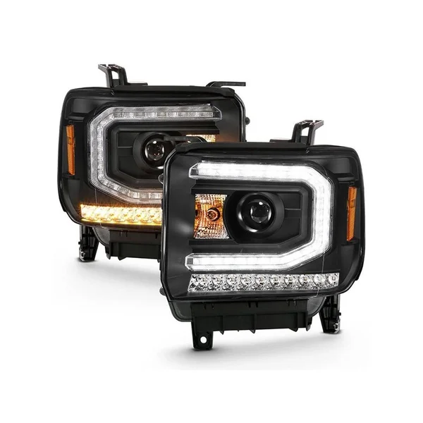 ANZO Plank Style Projector Headlights, Black Housing, Clear Lens w/Sequential Amber Signals2016-2018 GMC Sierra 1500 - Image 7