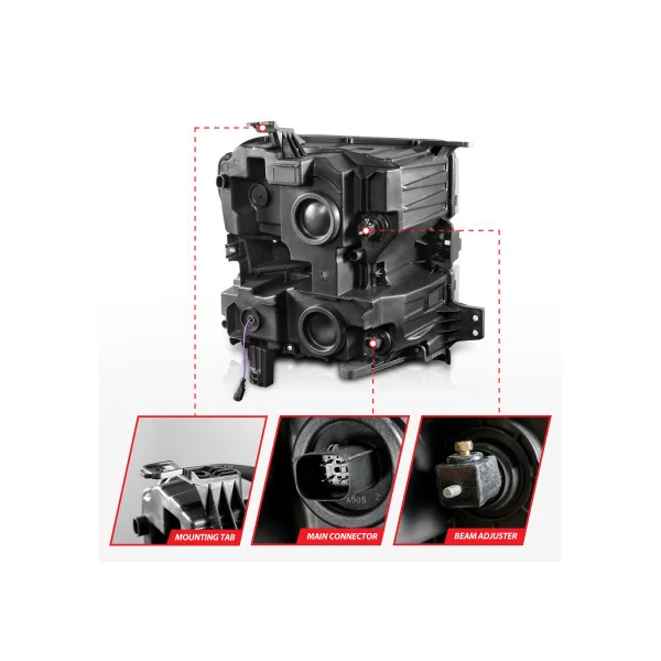 ANZO Projector Plank Style Headlight, Driver Side2019-2021 Silverado 1500 - Image 3