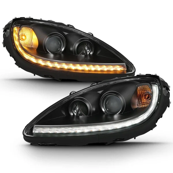 ANZO Projector Plank Style Switchback Headlights, Black Housing, Clear Lens2005-2013 C6 Corvette