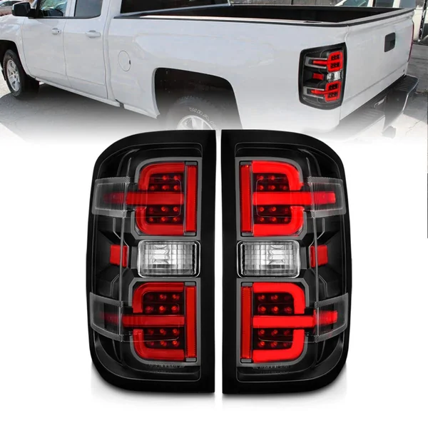 ANZO Sequential LED Taillights w/ Light Bar, Black Housing, Clear Lens2014-2018 Silverado 1500 - Image 5