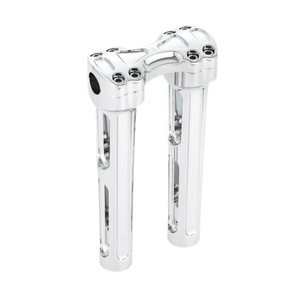 Arlen Ness® 10" Method™ Chrome Risers with Hardware for 1" Clamping Area 08061
