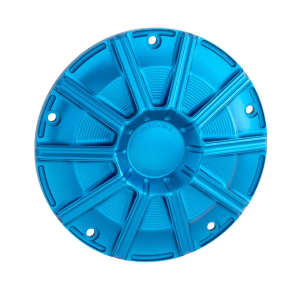 Arlen Ness® 10-Gauge Aluminum Derby Cover with Blue finish for 99-17 Harley Twin Cam 700003