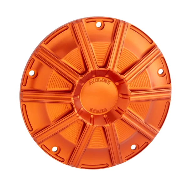 Arlen Ness® 10-Gauge Aluminum Derby Cover with Orange finish for 16-20 Harley Dressers / HD F-L Trike, 15 FLHTCUL / FLHTKL 700005