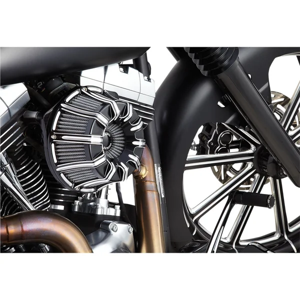 Arlen Ness 10-Gauge Inverted Air Cleaner for 1999-2017 Harley Twin Cam* - Black/Machined - Image 2