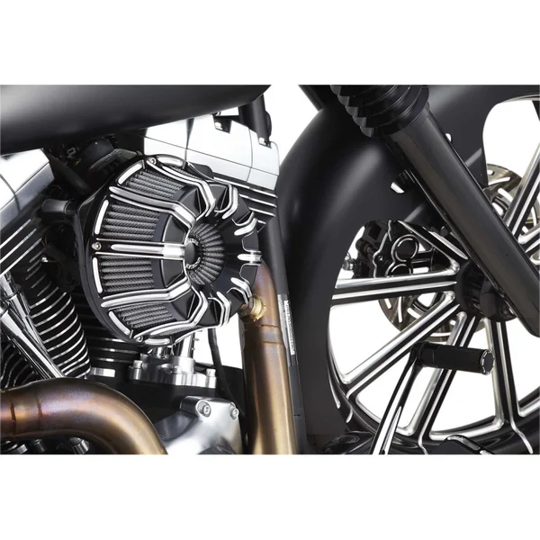 Arlen Ness 10-Gauge Inverted Air Cleaner for 2017-2023 Harley M8 - Black/Machined