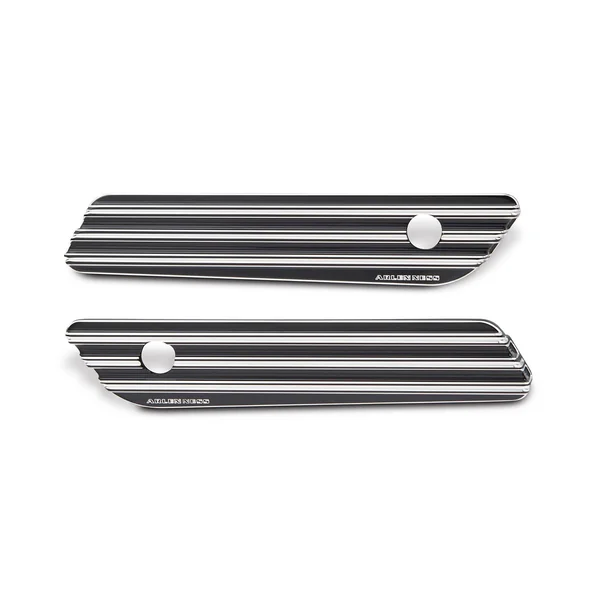 Arlen Ness 10-Gauge Saddlebag Latch Covers for 2014-2023 Harley Touring - Black/Machined