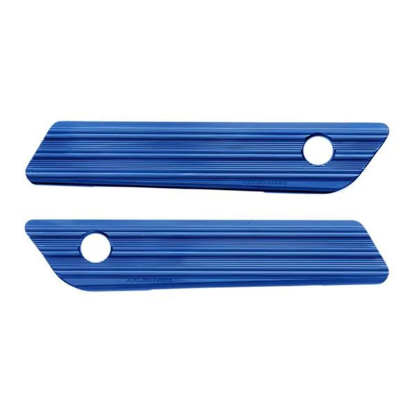 Arlen Ness® 10-gauge Saddlebag Latch Covers in Blue for 14+ Harley FLT Touring / Bagger 03604