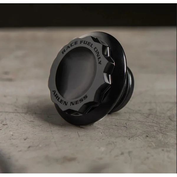 Arlen Ness 12-Point Style Vented Gas Cap for 1997-2024 Harley - Black - Image 2