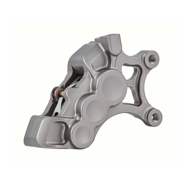 Arlen Ness® 14" 6-piston Front Right Brake Caliper in Titanium for 08-20 Harley FLHT / FLHR / FLHX / FLTR / FLTRX / FLTRU, 18-20 Softail, 16-17 FXD, 14-20 XL with 14" rotors 02207