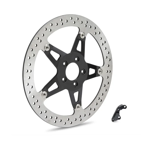 Arlen Ness® 14" Big Brake Floating Left Brake Rotor (2-piece design) for 18-20 Harley FLHRXS / FLHXS / FLTRXS, 08-13 FLHT / FLHX / FLTR, 08-16 FLHR with 17" or larger front wheel 02911