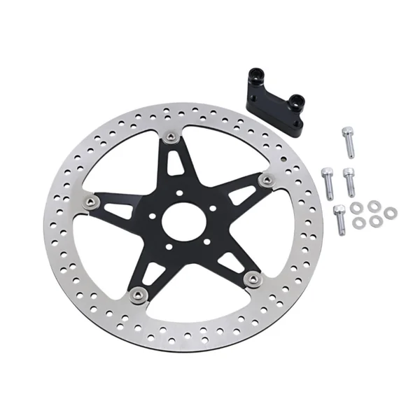 Arlen Ness® 14" Big Brake Floating Left Brake Rotor (2-piece design) in Blue for some 08-20 Harley models 02910