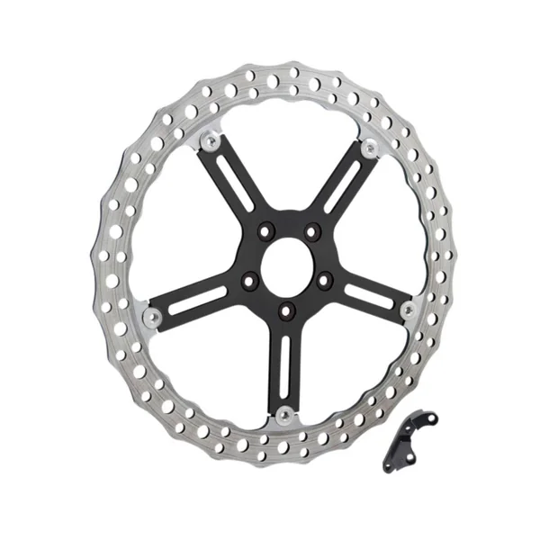 Arlen Ness® 15" Big Brake Jagged Floating Right Brake Rotor (2-piece design) for some Harley Softail and Dyna models 02995