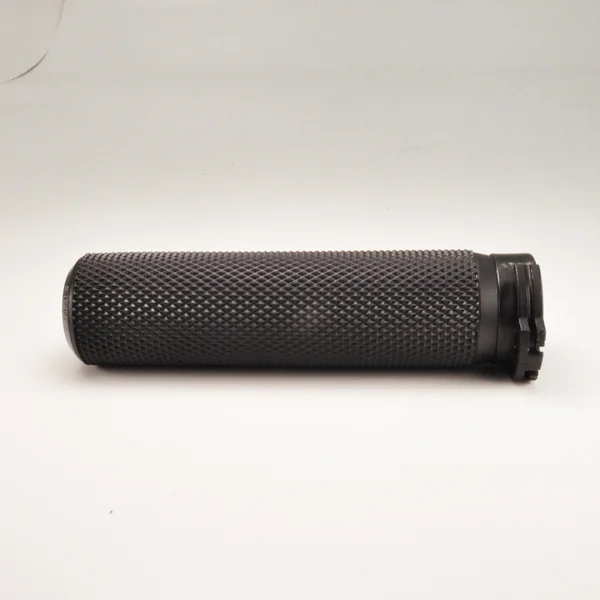 Arlen Ness® 1” Fusion Grips - Black Knurled Rubber with Billet End Caps, Single or Dual Cable - Image 8