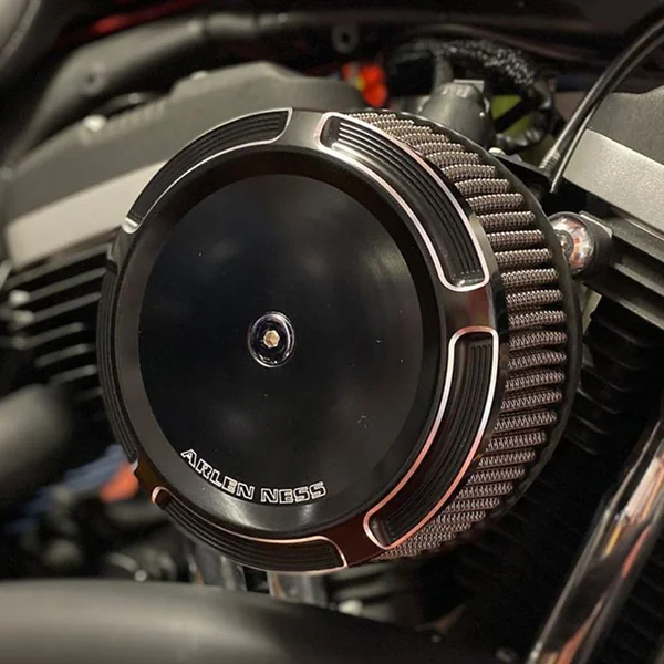 Arlen Ness Big Sucker Air Cleaner Kit for 1988-2022 Harley Sportster - Beveled Black - Image 2
