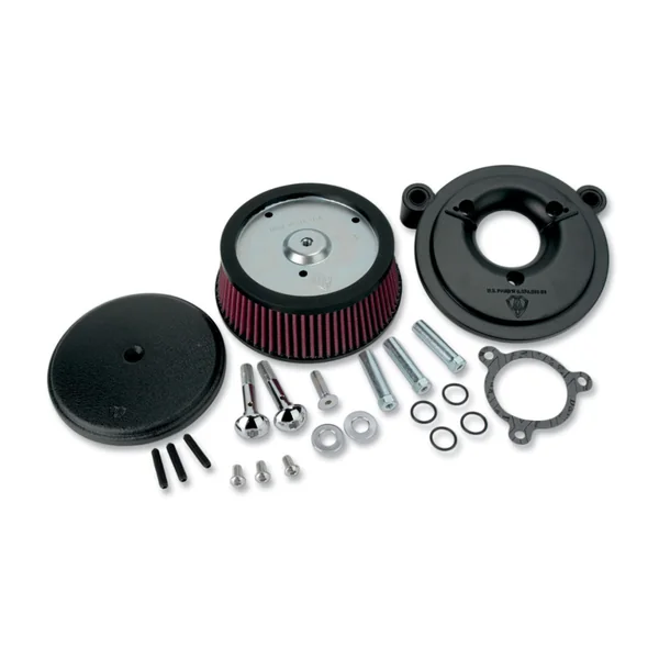 Arlen Ness® Big Sucker™ Stage 1 Standard Air Filter Kit in Smooth Wrinkle Black for 08-16 Harley Touring / 16-17 Softail 18325