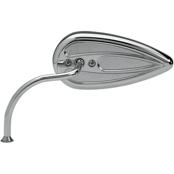 Arlen Ness Chrome Teardrop Mirrors with Steel Stems