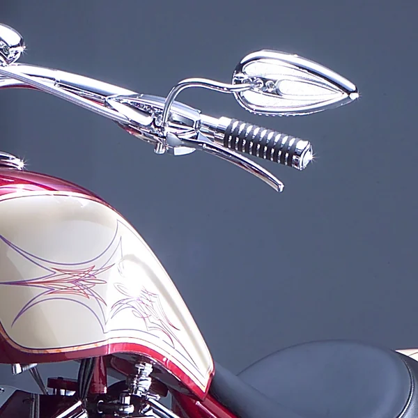 Arlen Ness Chrome Teardrop Mirrors with Steel Stems - Image 3