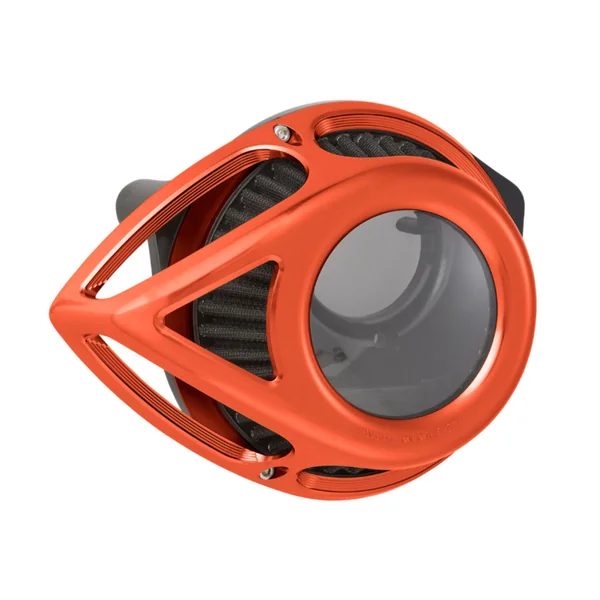 Arlen Ness® Clear Tear Sucker Series Orange Air Cleaner for 91+ Harley Sportster 883 / 1200 with CV Carb or Delphi EFI 600003