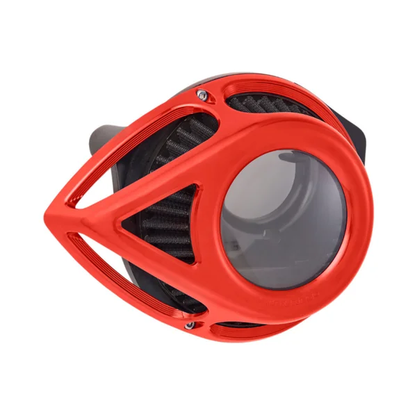 Arlen Ness® Clear Tear Sucker Series Red Air Cleaner for 91+ Harley Sportster XL 883 / 1200 18913