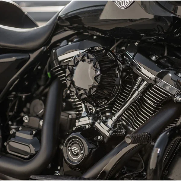 Arlen Ness Crossfire Air Cleaner for 2017-2023 Harley M8 - Gloss Black - Image 4