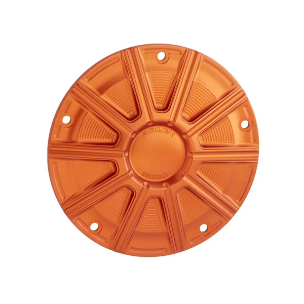 Arlen Ness® Derby Cover in 10-Gauge Orange for 99-18 Harley Big Twin (except 16-18 Dressers, 15 FLHTCUL / FLHTKL, and 18 FLSB) 700021