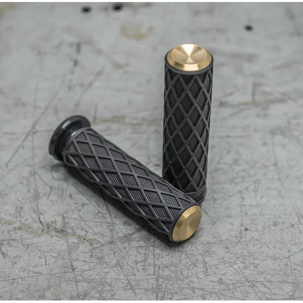 Arlen Ness Diamond Grips for Harley - Brass - Image 2