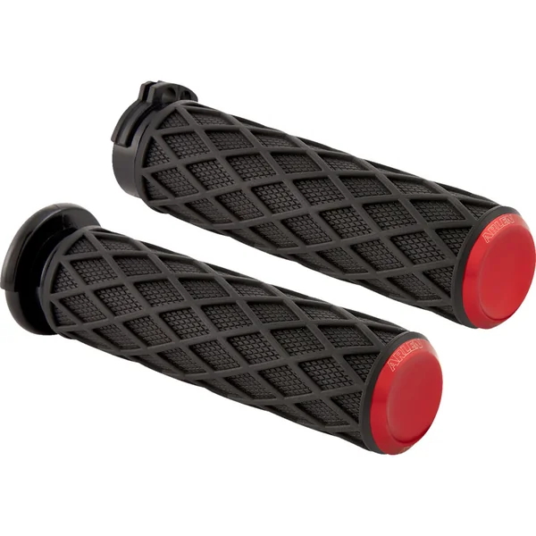 Arlen Ness Diamond Grips for Harley - Red