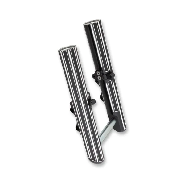 Arlen Ness® Dual-Disc Hot Legs Fork Legs 10-gauge Black with Machined Accents for some 08-13 Harley FL models 40525