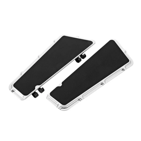 Arlen Ness® Fusion™ Series Chrome Bevelled Driver Floorboards for 84+ Harley FLT, 09+ FL Trike, 86-17 FLST Softail, and 12-16 FLD Dyna 15409