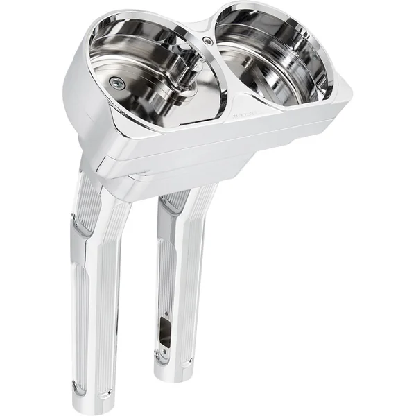 Arlen Ness Kickback Risers w/ Integrated Gauge Housing 2015-2023 Road Glide - Chrome