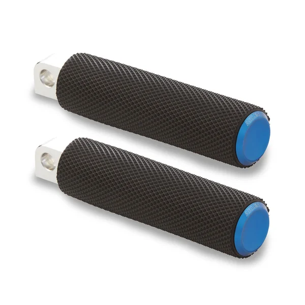Arlen Ness Knurled Fusion Foot Pegs for Harley - Blue - Image 2