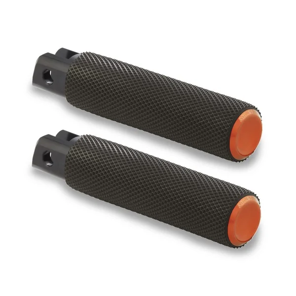 Arlen Ness Knurled Fusion Foot Pegs for Harley - Orange