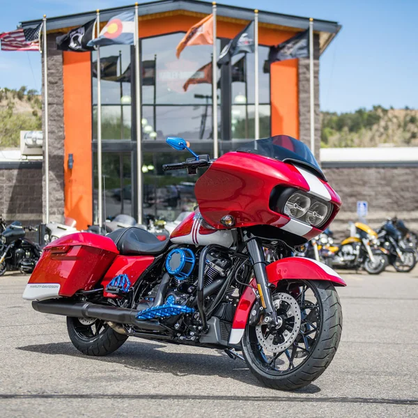 Arlen Ness Mini Stocker Mirrors for Harley - Blue - Image 3