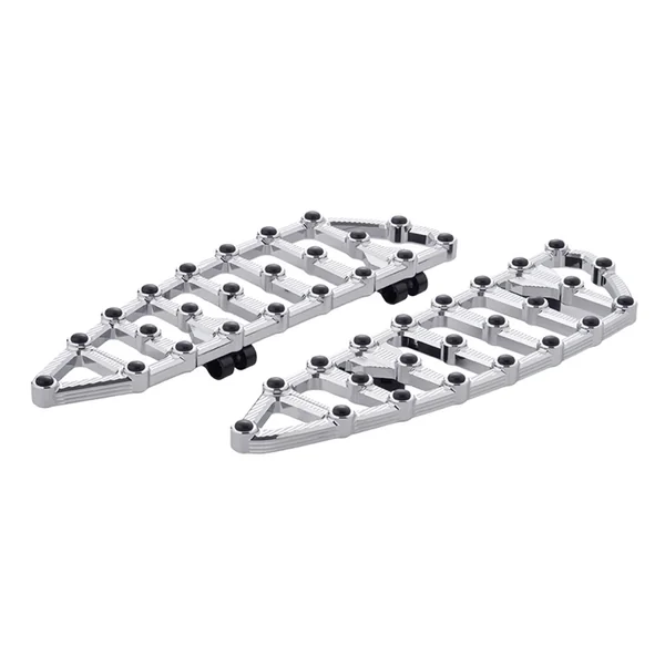 Arlen Ness® Ness-MX Driver Floorboards in Chrome for 99-20 Harley FLT / FLHT / FLHR / FLHX / FLTR / FLTRX / FLTRU / FLTRK, 09-13 H-D FL Trike, 00-17 FLST, and 12-16 FLD 06890