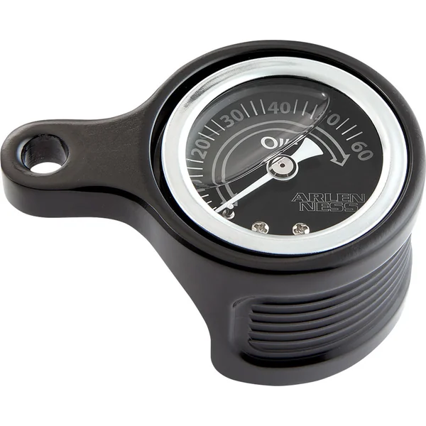 Arlen Ness Oil Pressure Gauge Kit for Harley M8 - Black