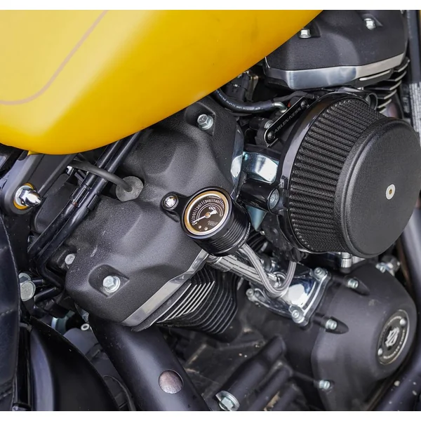 Arlen Ness Oil Pressure Gauge Kit for Harley M8 - Black - Image 3