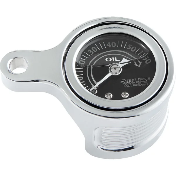 Arlen Ness Oil Pressure Gauge Kit for Harley Twin Cam - Chrome