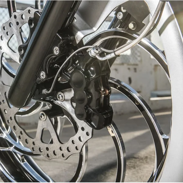 Arlen Ness Six-Piston Differential Bore Front Caliper for Harley - Black - Image 4