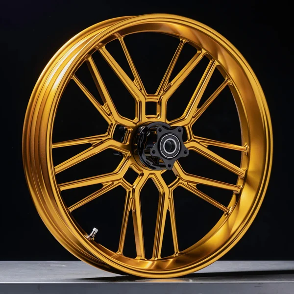 Arlen Ness Split Spoke Forged Wheel for Harley - Gold - Image 3