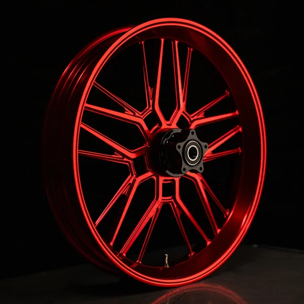 Arlen Ness Split Spoke Forged Wheel for Harley - Red - Image 3