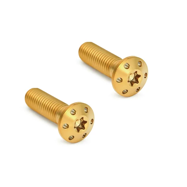 Arlen Ness Titanium Brake Caliper Mounting Bolts for Harley - Gold