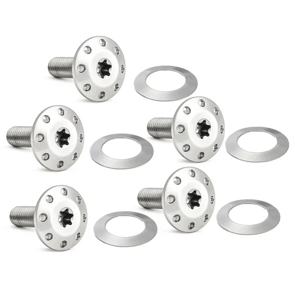 Arlen Ness Titanium Floating Front Brake Rotor Bolts for 2024 Harley Touring - Polished
