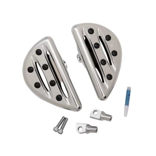 Arlen Ness® Universal Passenger Floorboards in Deep Cut Chrome for Universal / Harley FLHX male mount footpeg style 06839