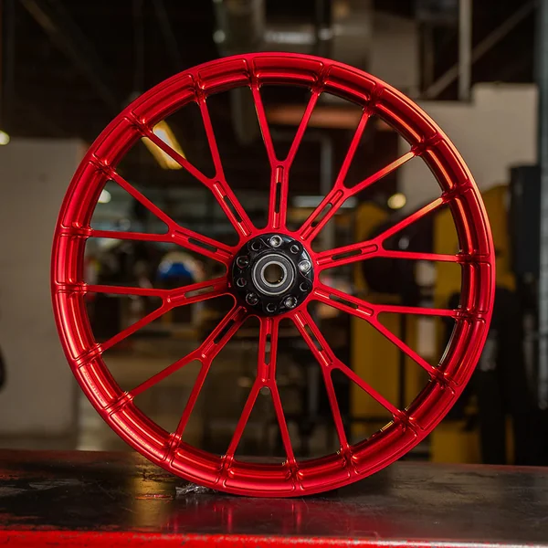 Arlen Ness Y-Spoke Forged Wheel for Harley - Red - Image 6