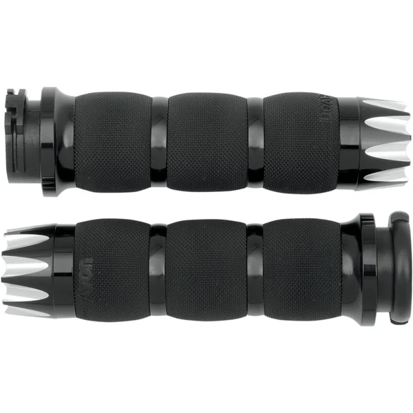 Avon Air Cushioned Excalibur Grips for Harley Dual Cable - Black