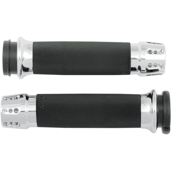 Avon Custom Contour Gatlin Grips for Harley Electronic Throttle - Chrome